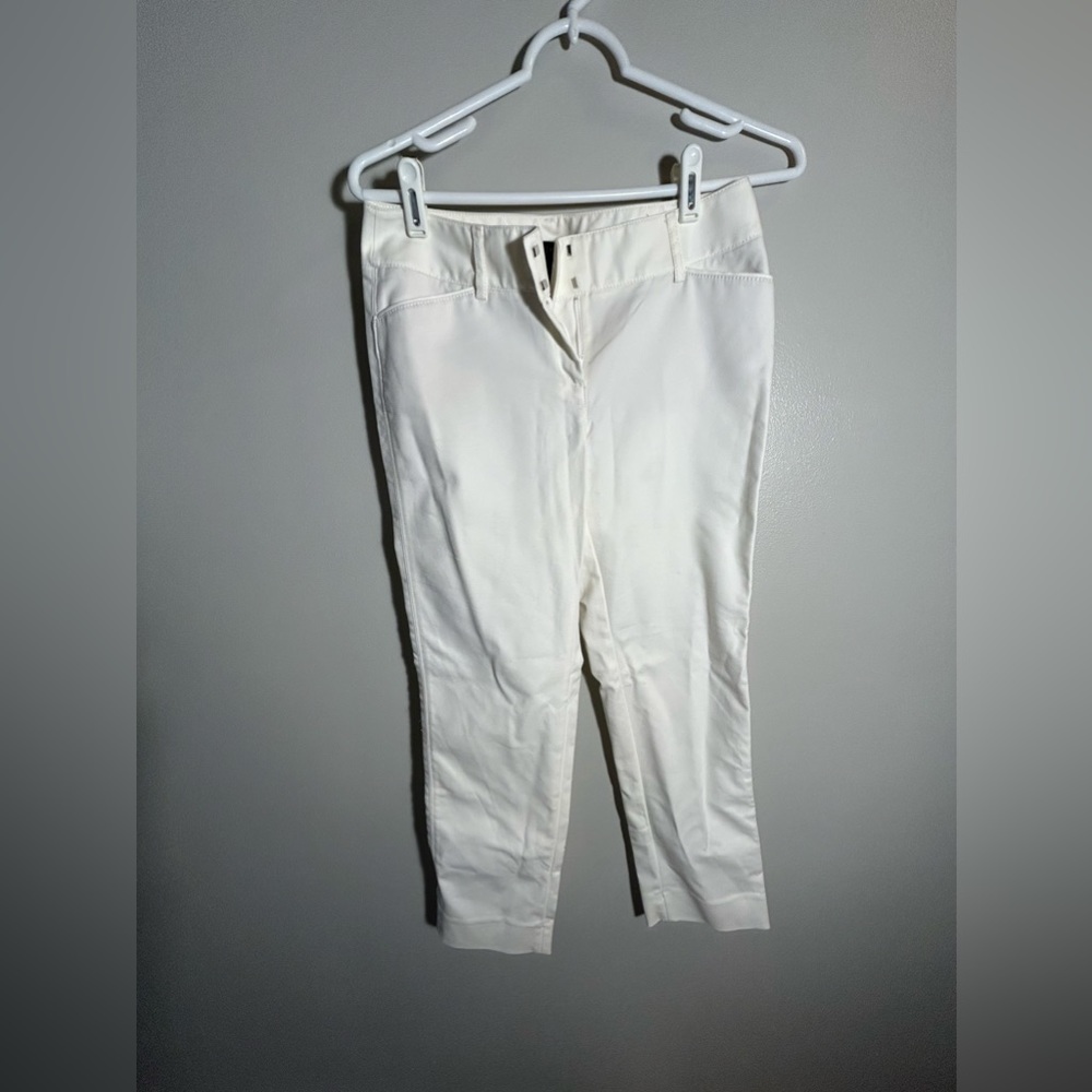 White Dress Slacks with Slim Ankle